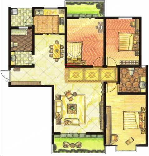 東方明珠 3室2廳2衛(wèi)1廚2陽臺(tái)142.75㎡