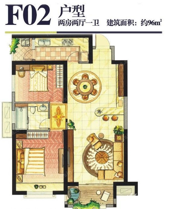 F02戶型 96㎡ 卡薩雷斯